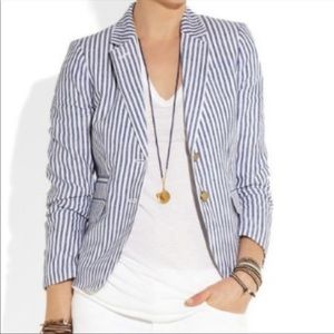 White and Blue J.Crew Jacket.